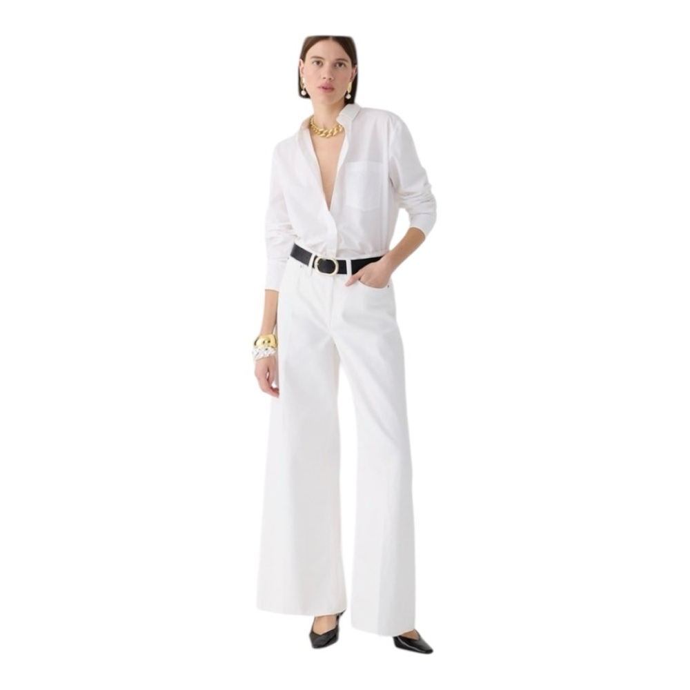 J. Crew White Flare & Wide Leg Jeans